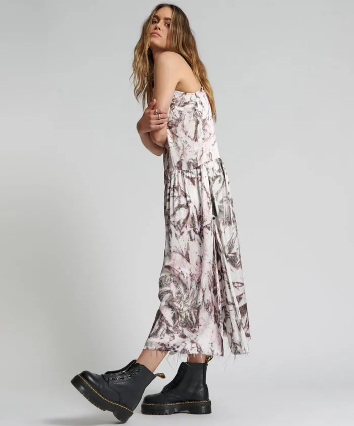 One Teaspoon Midi and Maxi Dresses ILLUSIONS RUNAWAY HAND PRINTED CAMI DRESS 8211 Women One Teaspoon Midi and Maxi Dresses ILLUSIONS RUNAWAY HAND PRINTED CAMI DRESS 8211 Women