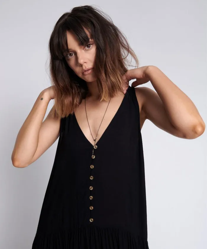One Teaspoon Midi and Maxi Dresses REBELLE NOIR DRESS 8211 Women One Teaspoon Midi and Maxi Dresses REBELLE NOIR DRESS 8211 Women