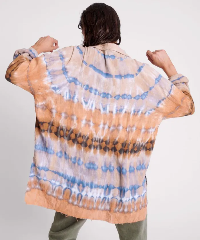 One Teaspoon Shirts MIRAGE HAND TIE DYED MUSLIN LONG LINE SHIRT 8211 Women One Teaspoon Shirts MIRAGE HAND TIE DYED MUSLIN LONG LINE SHIRT 8211 Women