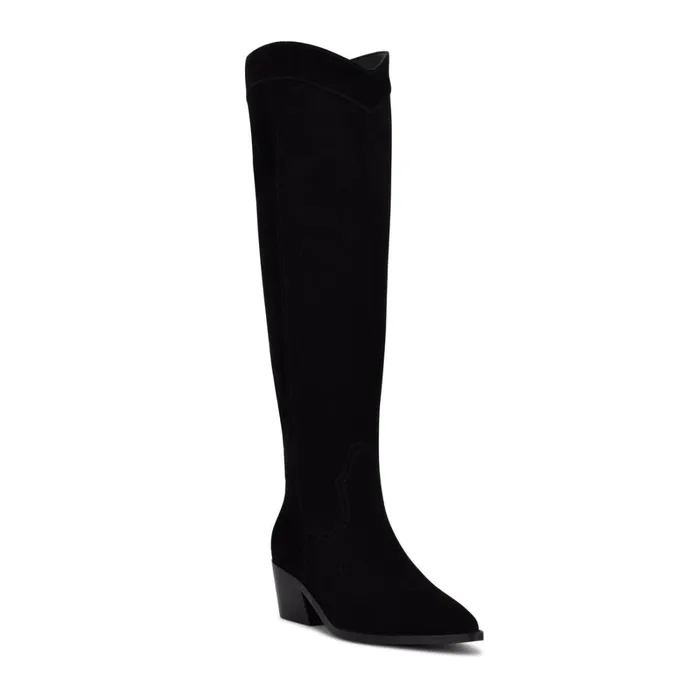 Orece Western Boots Black Suede Women Nine West Boots and Booties Orece Western Boots Black Suede Women Nine West Boots and Booties