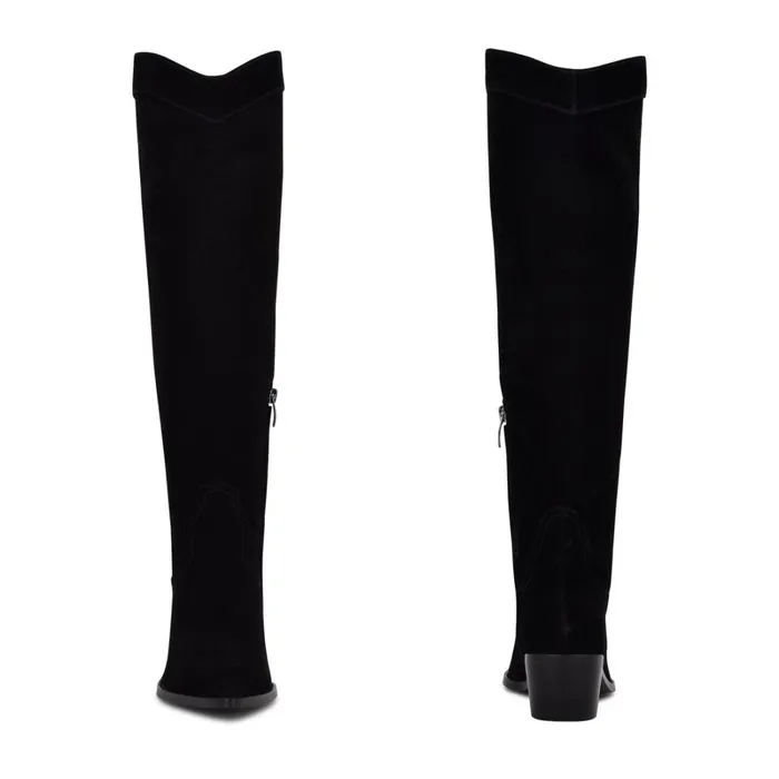 Orece Western Boots Black Suede Women Nine West Boots and Booties Orece Western Boots Black Suede Women Nine West Boots and Booties