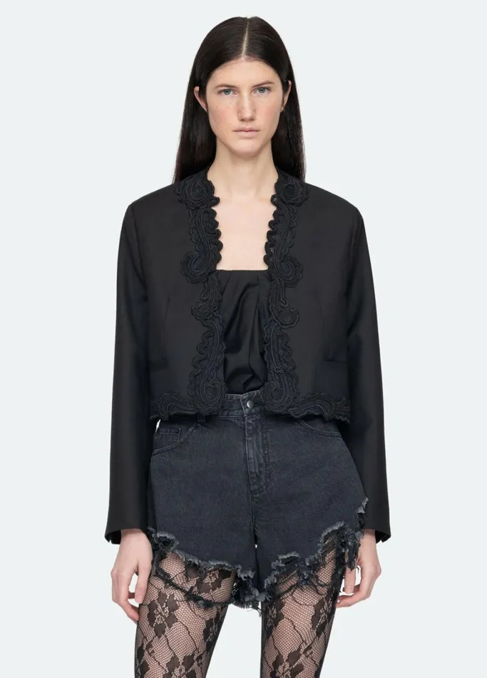 Outerwear Women Sea New York Aerin Cropped Blazer Black