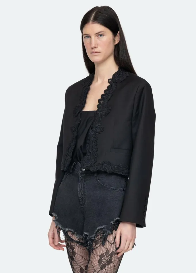 Outerwear Women Sea New York Aerin Cropped Blazer Black