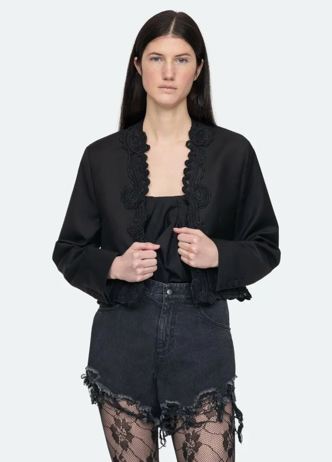 Outerwear Women Sea New York Aerin Cropped Blazer Black