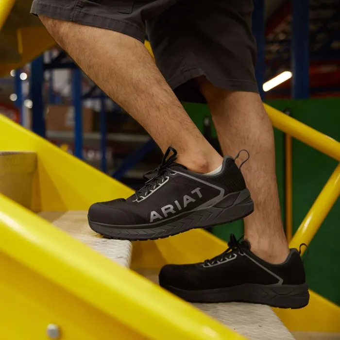 Outpace Composite Toe Safety Shoe Black Men Ariat Work Boots Outpace Composite Toe Safety Shoe Black Men Ariat Work Boots