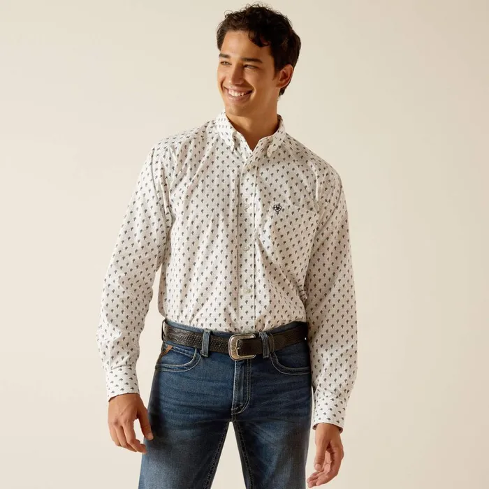 Parker Classic Fit Shirt White Men Ariat Button Down Shirts