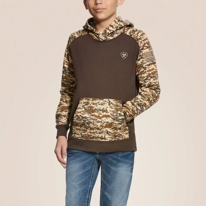 Patriot Hoodie Desert Digi Camo Kids Ariat Sweatshirts and Hoodies