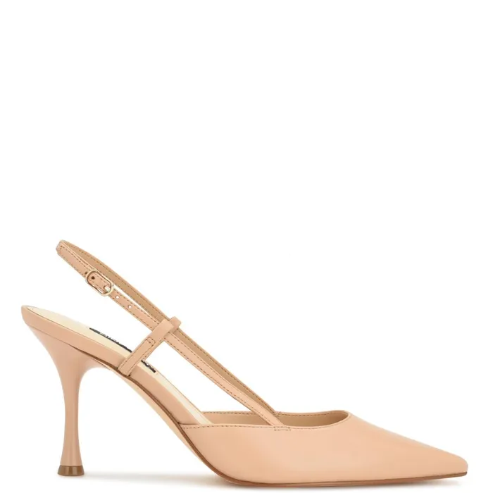 Peni Slingback Pumps Warm Blush Leather Women Nine West Slingbacks