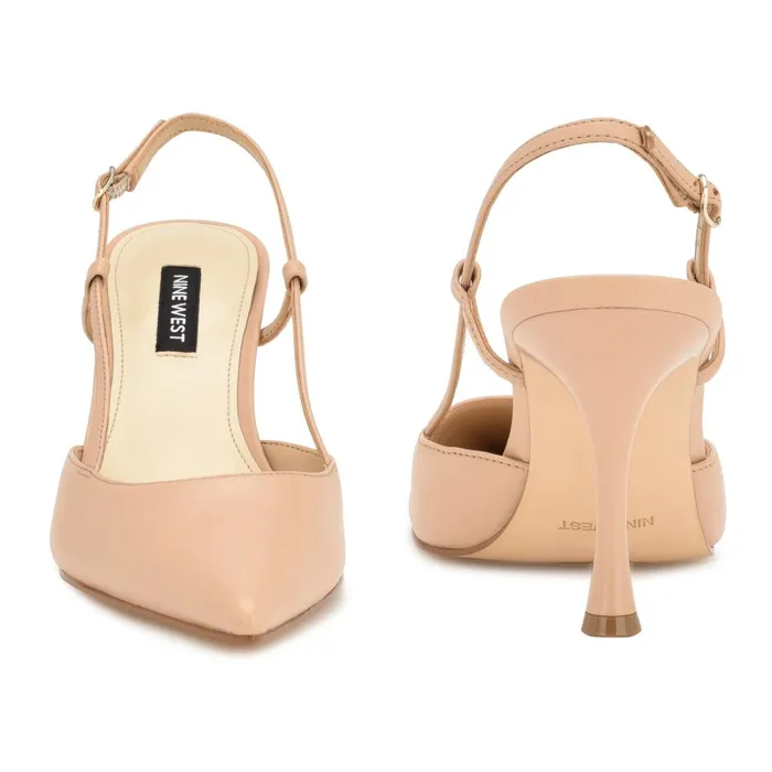 Peni Slingback Pumps Warm Blush Leather Women Nine West Slingbacks Peni Slingback Pumps Warm Blush Leather Women Nine West Slingbacks