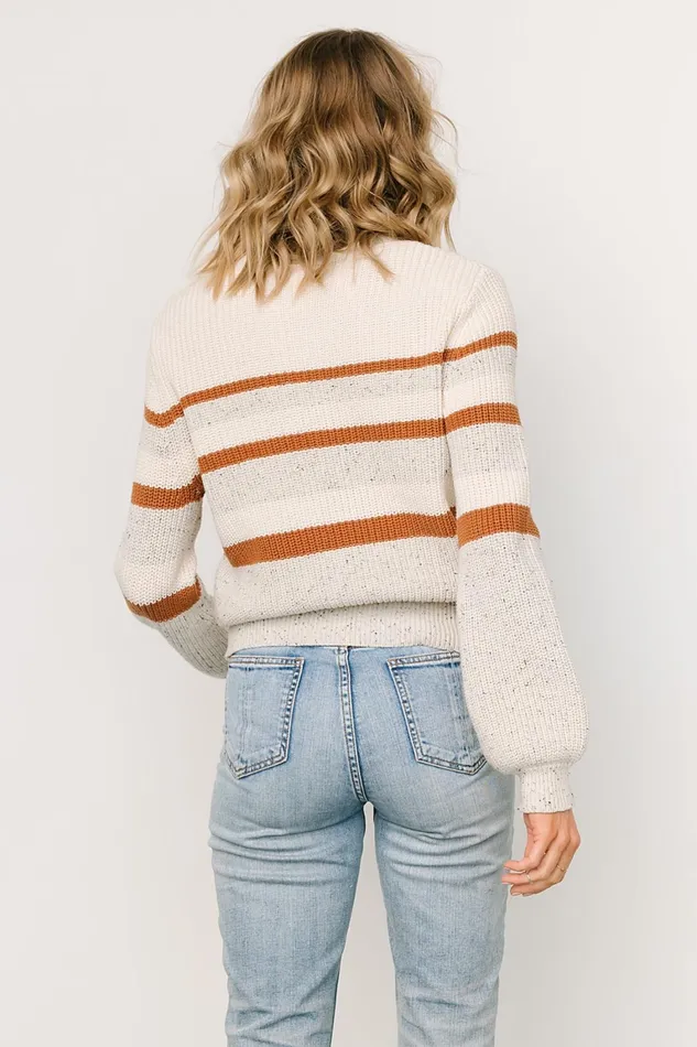 Peyton Striped Sweater Cream Camel Women Baltic Born Sweaters Peyton Striped Sweater Cream Camel Women Baltic Born Sweaters