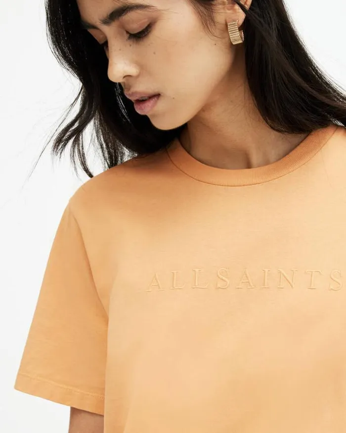 Pippa Oversized Boyfriend TShirt Oak Yellow Women AllSaints Tops and Shirts