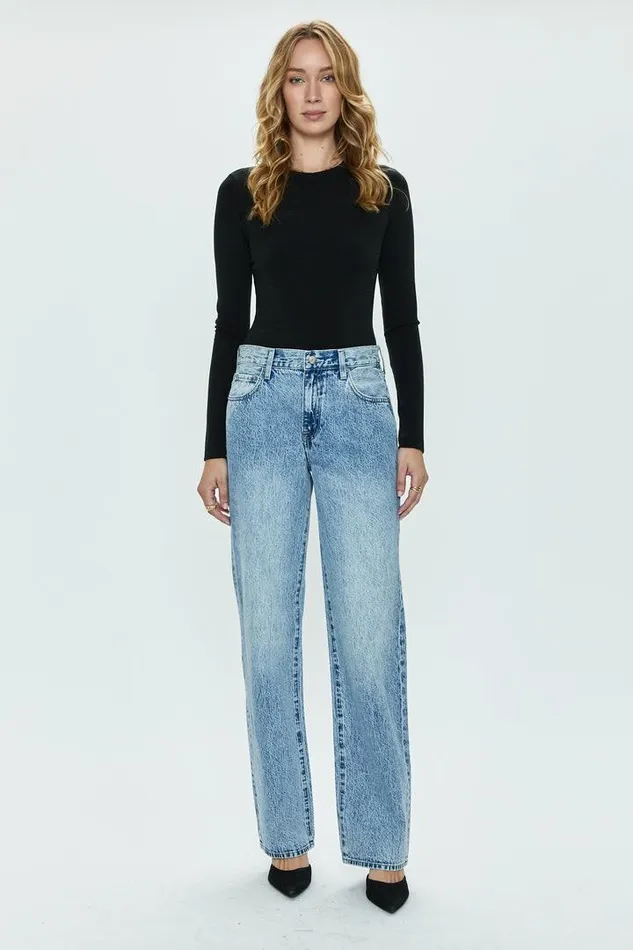 Pistola Denim Denim Women Bobbie Mid Rise Loose Straight 8211 Jagger Jagger