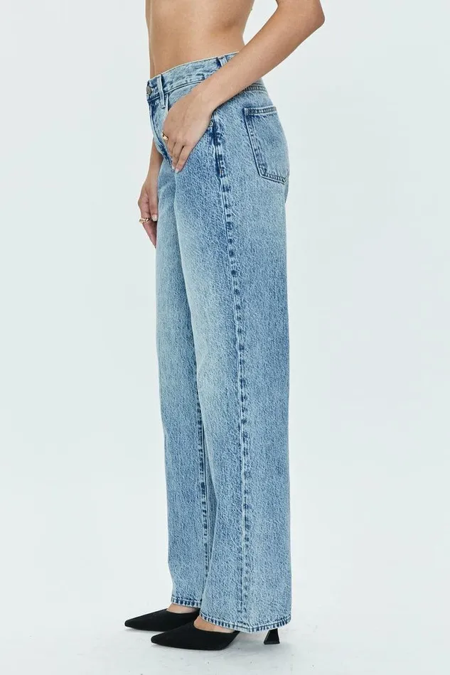 Pistola Denim Denim Women Bobbie Mid Rise Loose Straight 8211 Jagger Jagger