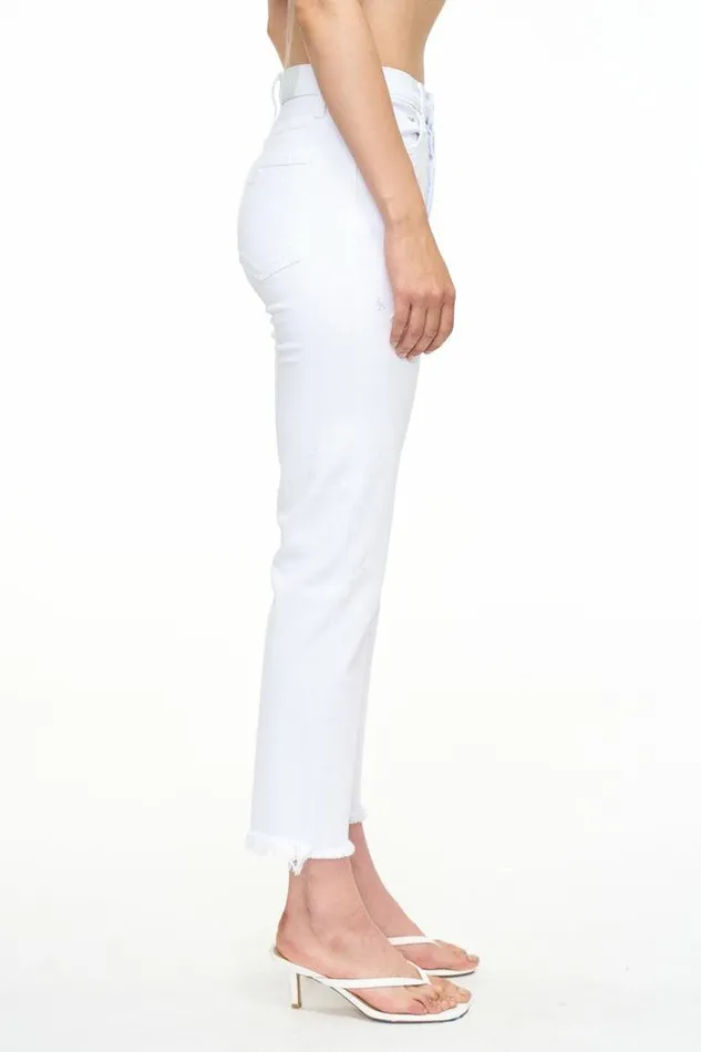 Pistola Denim Denim Women Charlie High Rise Classic Straight Ankle 8211 Blanca Vintage Blanca Vintage