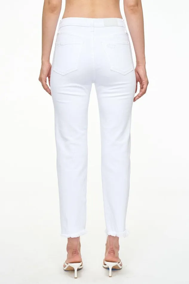 Pistola Denim Denim Women Charlie High Rise Classic Straight Ankle 8211 Blanca Vintage Blanca Vintage