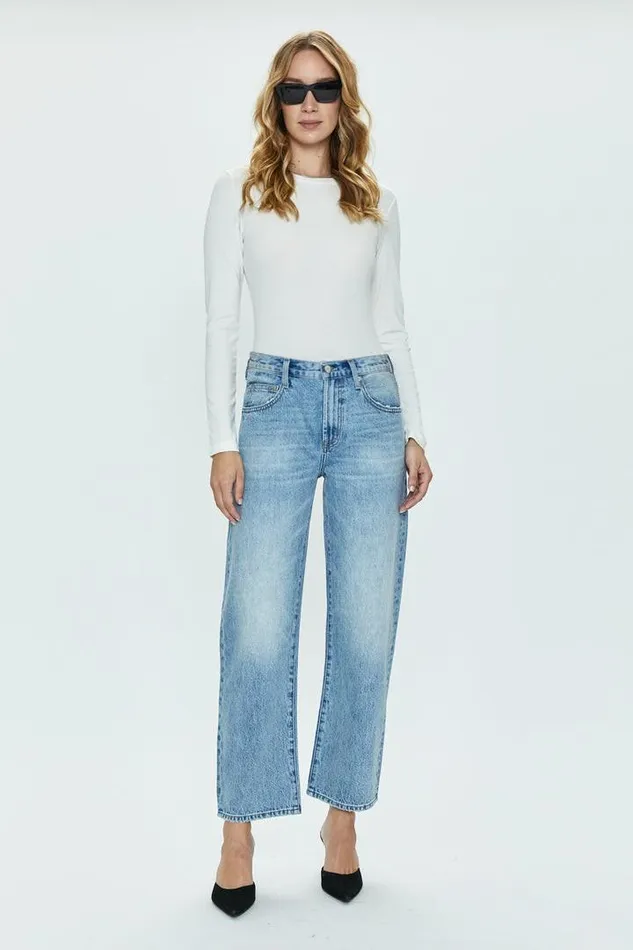 Pistola Denim Denim Women Lexi Mid Rise Bowed Straight 8211 Bowie Bowie
