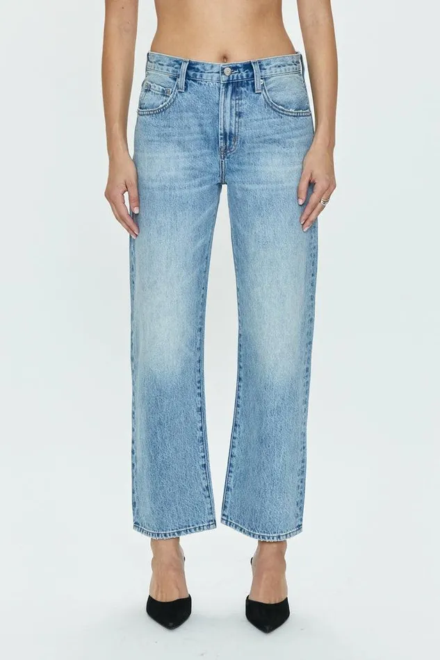 Pistola Denim Denim Women Lexi Mid Rise Bowed Straight 8211 Bowie Bowie