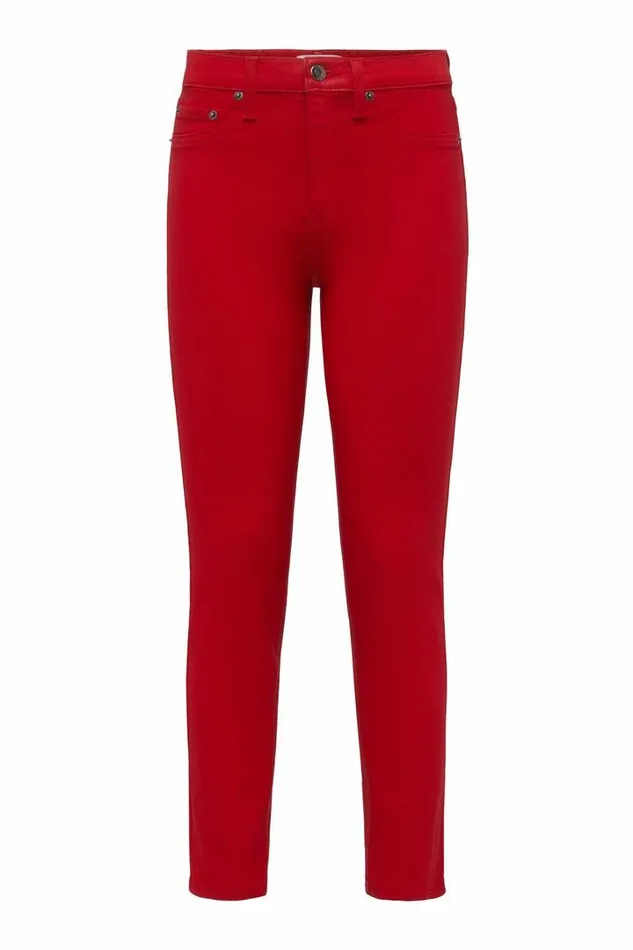 Pistola Denim Denim Women Monroe Crop High Rise Cigarette Crop 8211 Coated Rouge Coated Rouge