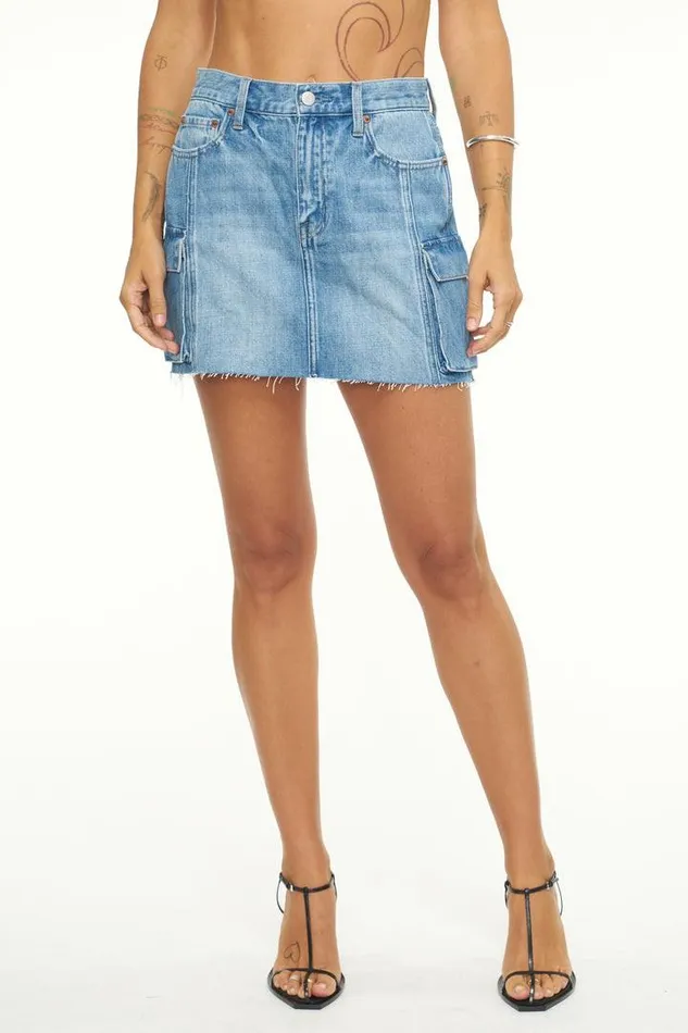 Pistola Denim Denim Women Rhea Mid Rise Mini Skirt 8211 Heat Heat