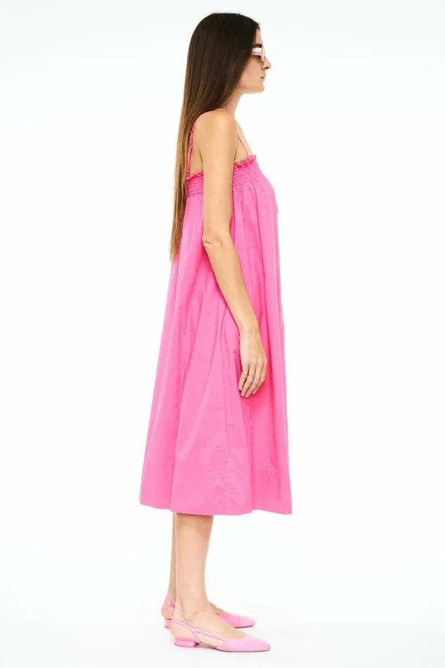 Pistola Denim Dresses Women Farrah Ruffle Top Dress 8211 Bright Pink Bright Pink