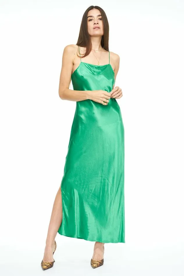 Pistola Denim Dresses Women Mari Midi Slip Dress 8211 Fern Fern