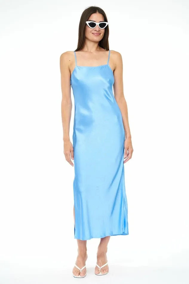 Pistola Denim Dresses Women Mari Midi Slip Dress 8211 Lagoon Lagoon