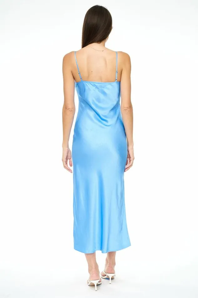Pistola Denim Dresses Women Mari Midi Slip Dress 8211 Lagoon Lagoon