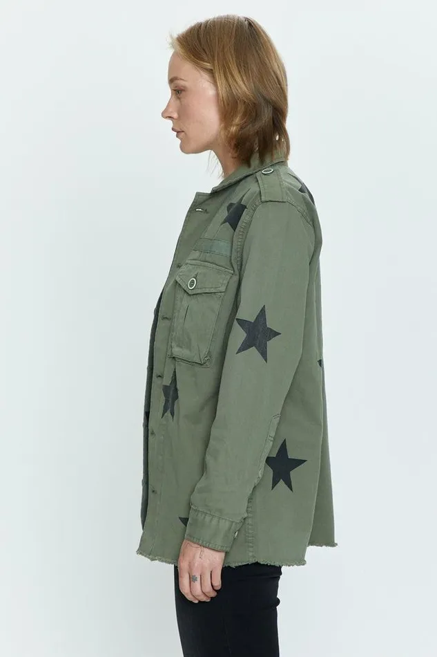 Pistola Denim Jackets and Outerwear Women Camilo Military Jacket 8211 Royal Honor Royal Honor