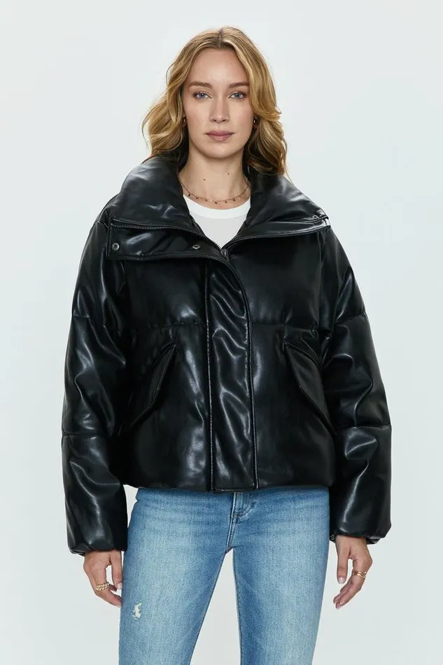 Pistola Denim Jackets and Outerwear Women Donovan Swing Puffer Jacket 8211 Noir Noir