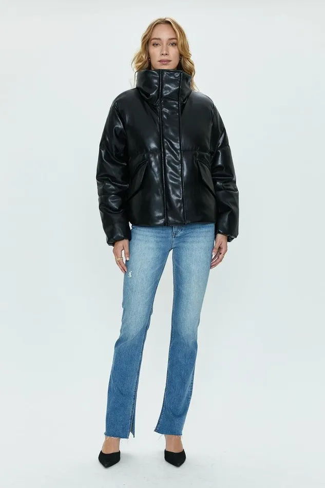 Pistola Denim Jackets and Outerwear Women Donovan Swing Puffer Jacket 8211 Noir Noir