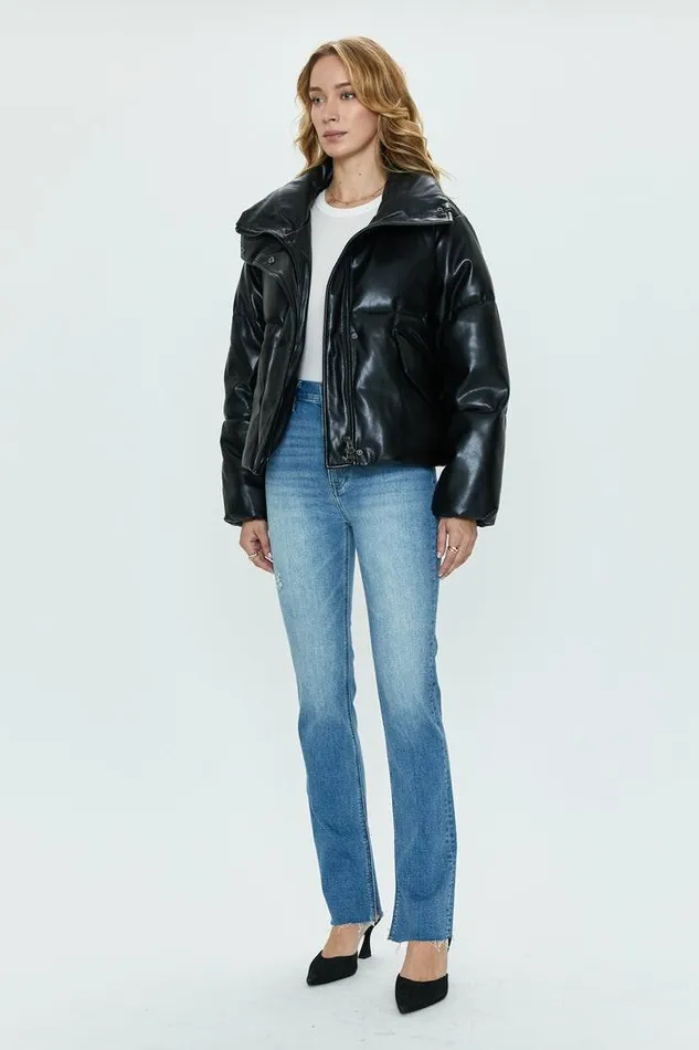 Pistola Denim Jackets and Outerwear Women Donovan Swing Puffer Jacket 8211 Noir Noir