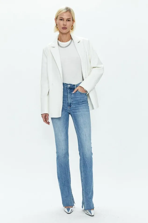Pistola Denim Jackets and Outerwear Women Joni Fitted Blazer 8211 Ivory Ivory