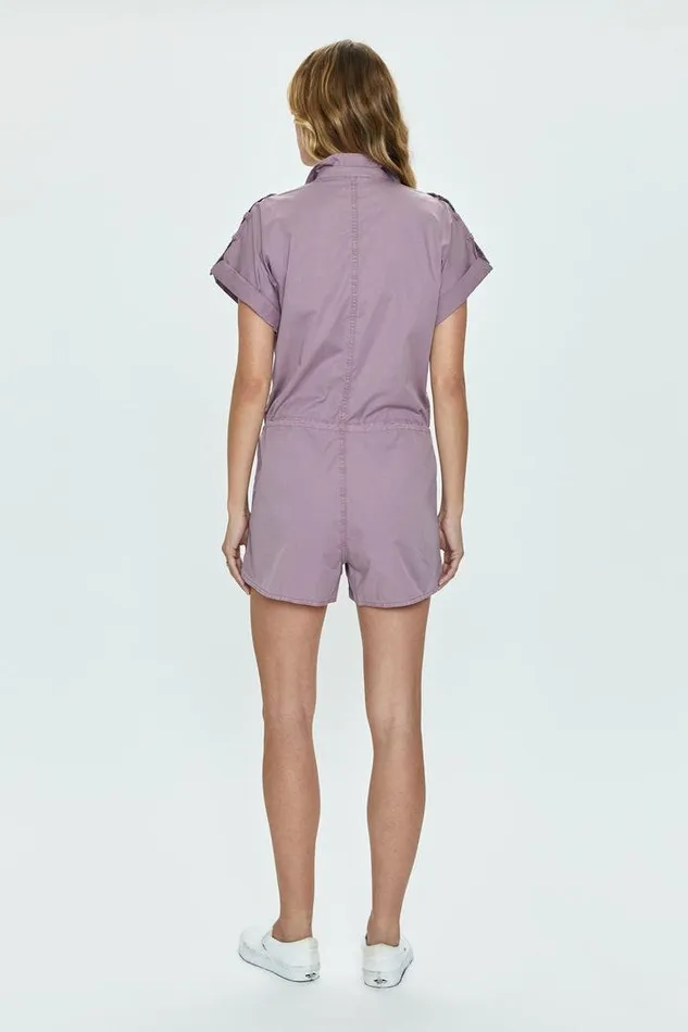 Pistola Denim Jumpsuits and Rompers Women Meg Zip Front Romper 8211 Lilac Dust Lilac Dust