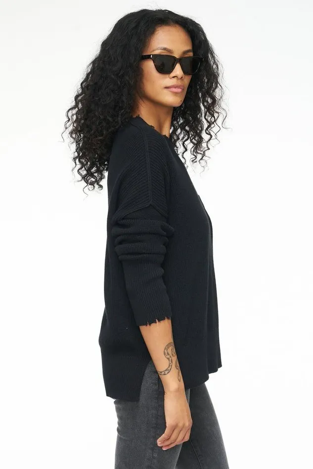 Pistola Denim Sweaters and Knits Women Darya Oversized Crewneck Pullover 8211 Midnight Midnight