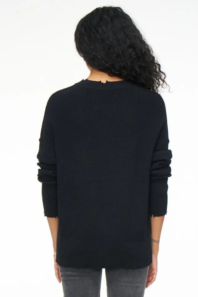 Pistola Denim Sweaters and Knits Women Darya Oversized Crewneck Pullover 8211 Midnight Midnight