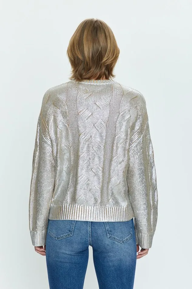 Pistola Denim Sweaters and Knits Women Everly Cable Sweater 8211 Gilded Castle Gilded Castle