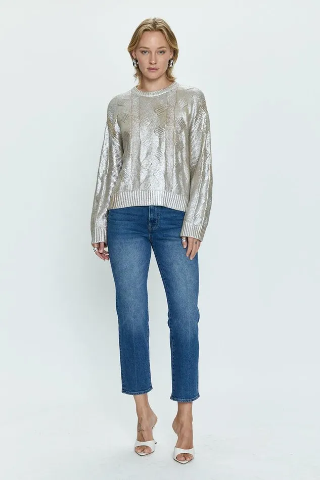 Pistola Denim Sweaters and Knits Women Everly Cable Sweater 8211 Gilded Castle Gilded Castle