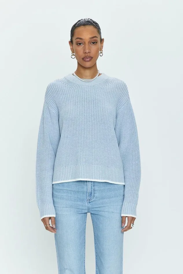 Pistola Denim Sweaters and Knits Women Ren All Day Sweater 8211 Light Blue Light Blue