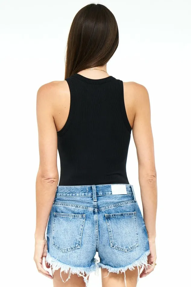 Pistola Denim Tops Women Blake Crewneck Bodysuit 8211 Noir Noir