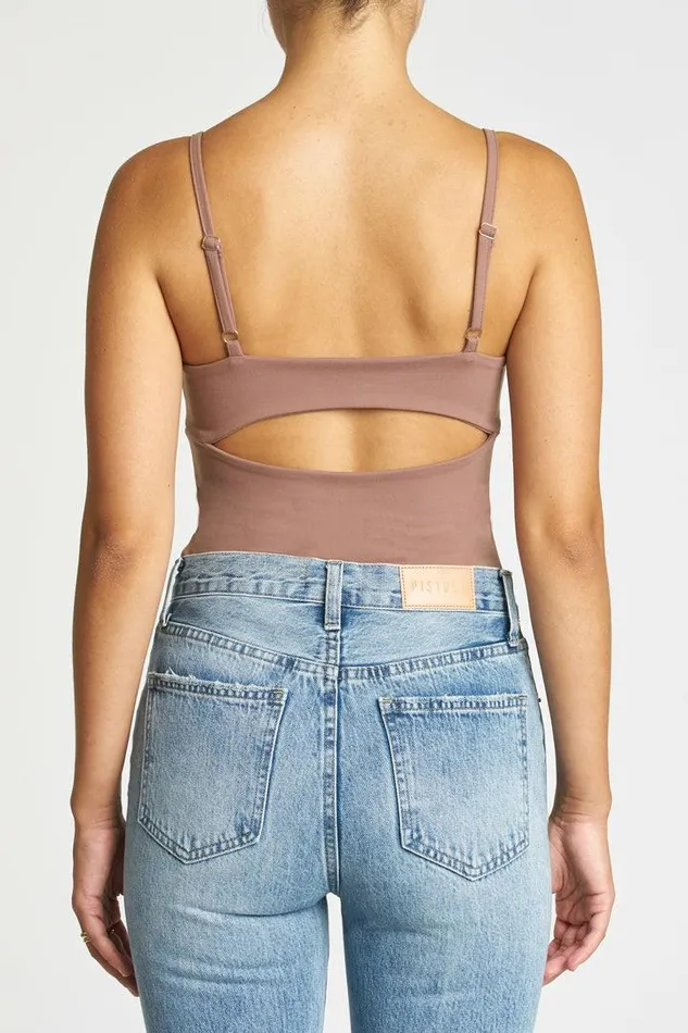 Pistola Denim Tops Women Tristen Tank Bodysuit 8211 Dark Taupe Dark Taupe