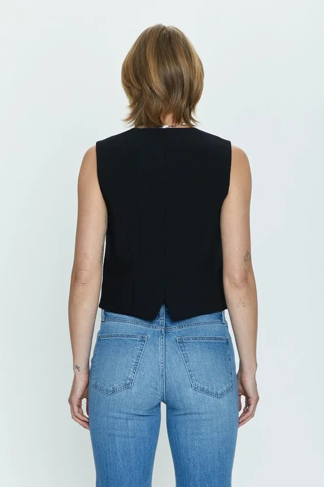 Pistola Denim Tops Women Vero Fitted Vest 8211 Black Black