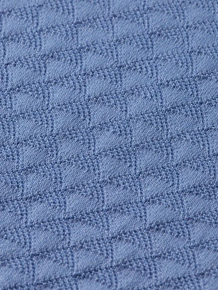 Pointelle Collared Knitted Tee Mystic Blue Women Scotch and Soda Knitwear