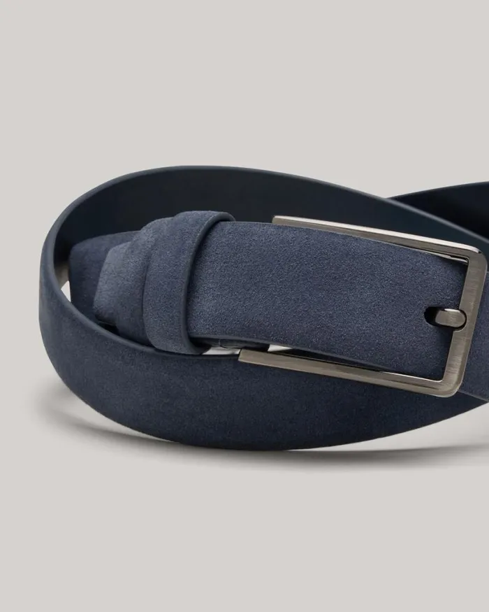 Politix Belts Men Suede Leather Belt Slate