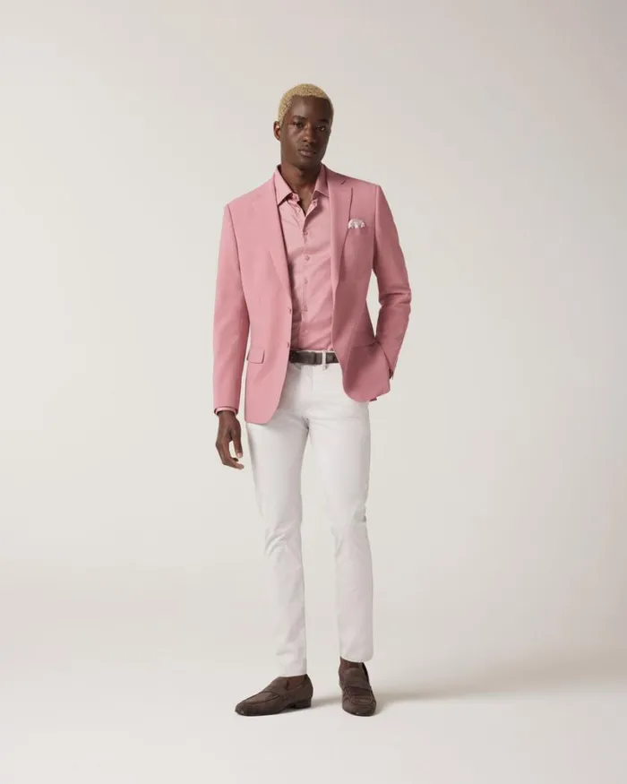 Politix Formal Shirts Men Regular Long Sleeve Dress Shirt Rose
