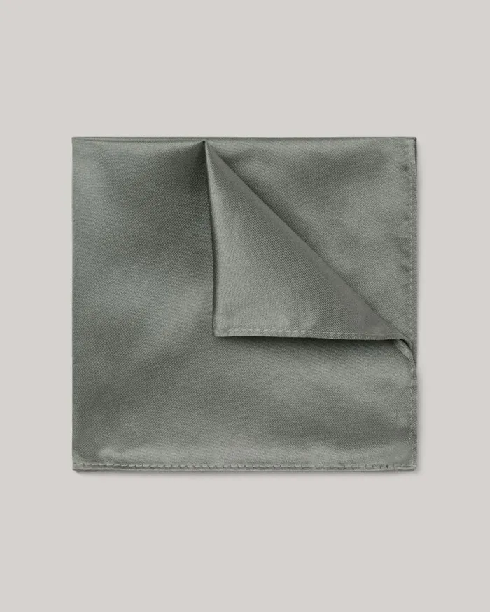 Politix Pocket Squares Men Silk Satin Pocket Square Sage