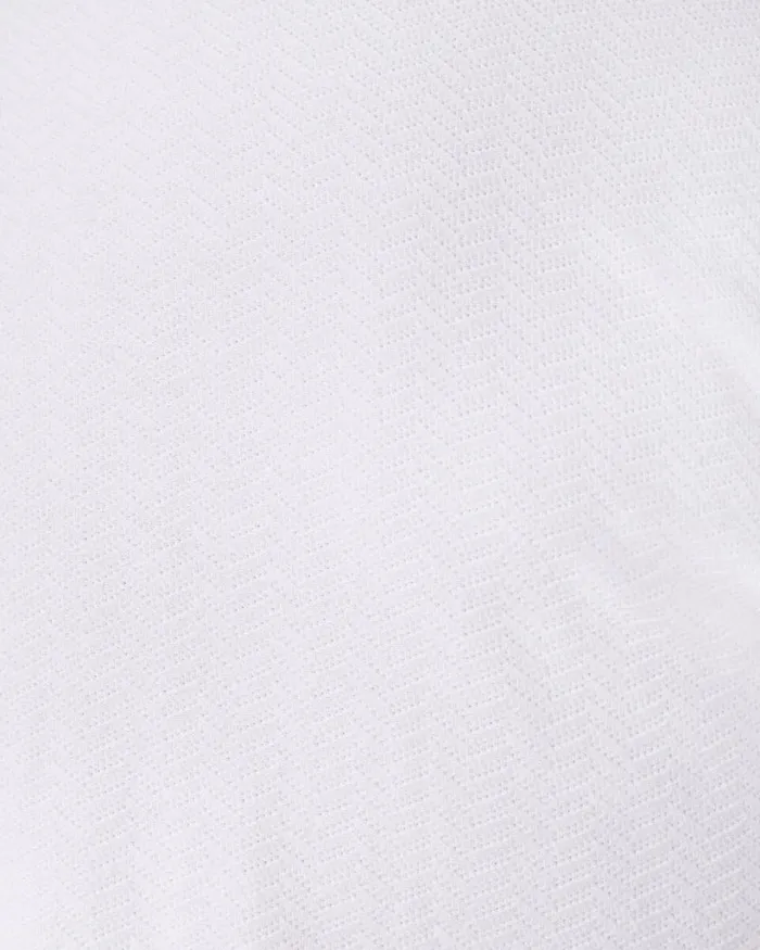 Politix Polo Shirts Men Textured Zipup Polo White
