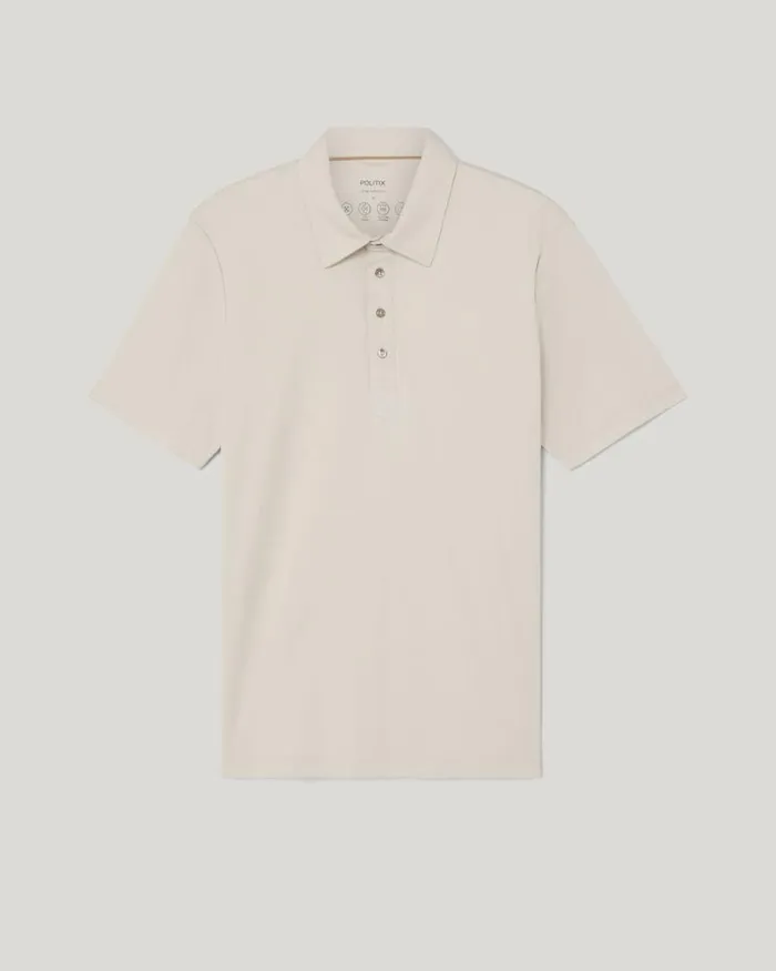 Politix Polo Shirts Men Travel Short Sleeve Polo Neutral