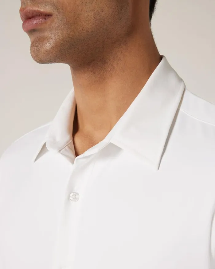 Politix Shirts Men Slim Travel Shirt White