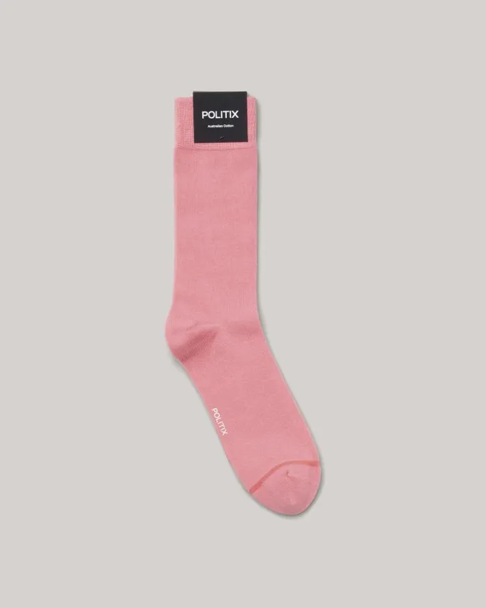 Politix Socks Men Australian Cotton Blended Sock Rose