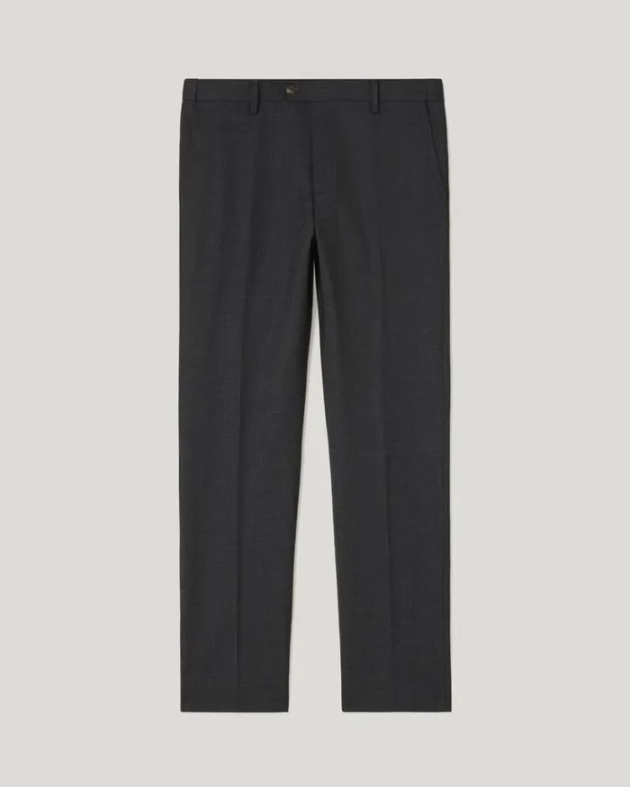 Politix Suit Pants Men Slim Stretch Wool Blend Tailored Pant Charcoal